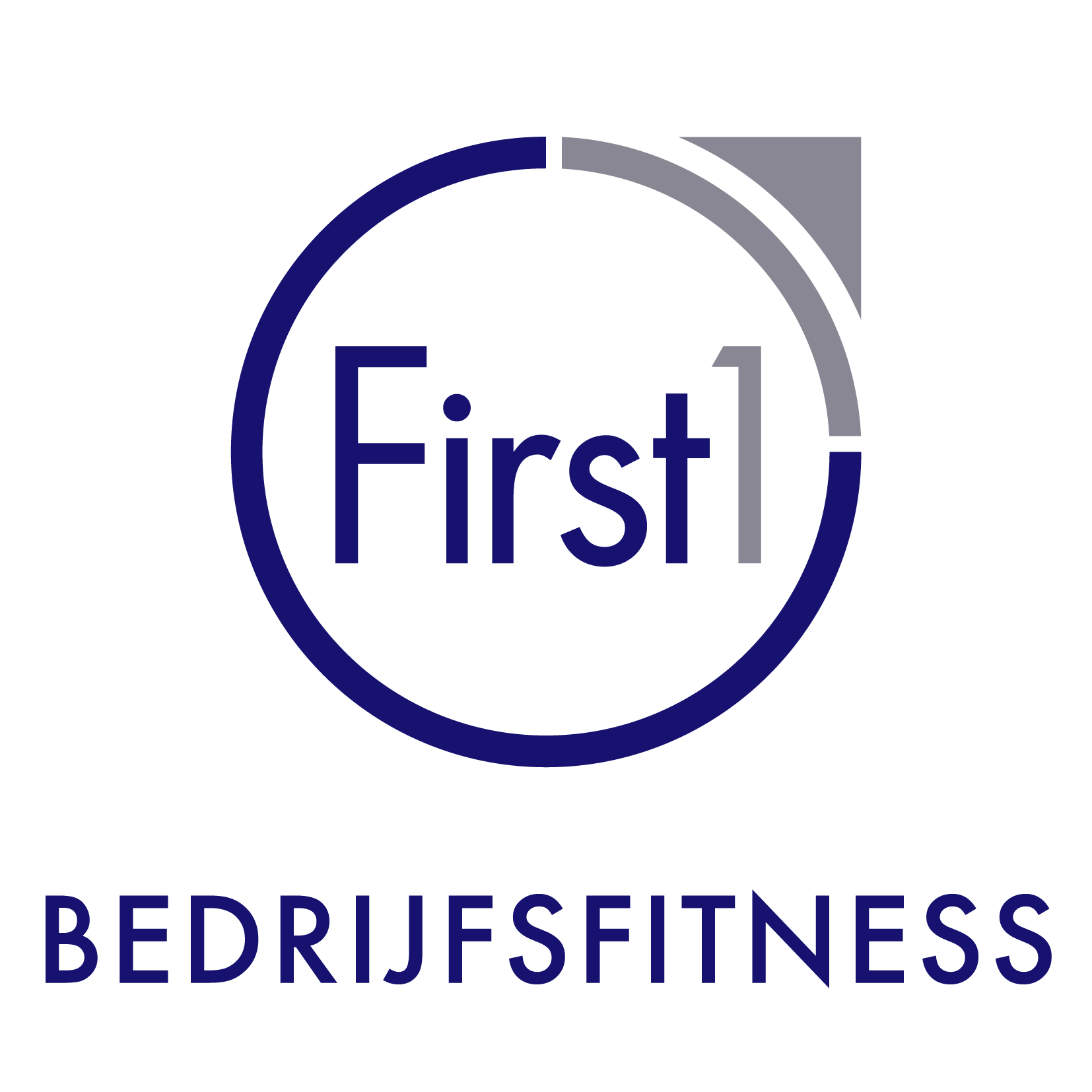 First1 Restyle logo grijsblauw klein